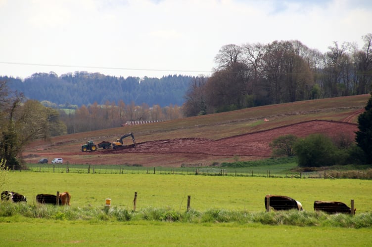 A view of the area being excavated for the Anaerobic Digestion plant adjoining the Lords Meadow Industrial Estate in Crediton. AQ 5993