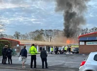 Huge fire breaks out in Totnes after explosion
