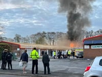 Huge fire breaks out in Totnes after explosion
