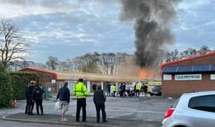 Huge fire breaks out in Totnes after explosion
