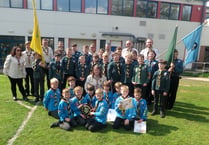 400 young people attended Mid Devon Scouts St George’s Day parade