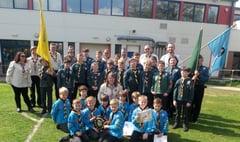 400 young people attended Mid Devon Scouts St George’s Day parade
