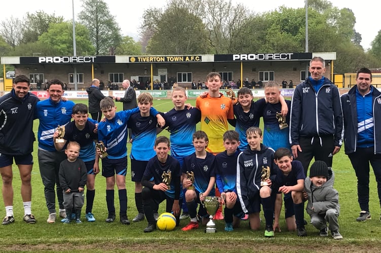 Crediton Youth U12’s who took the League and Cup double.
