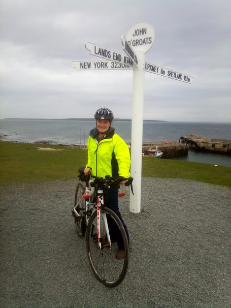 Rosalyn Brook before she started her charity cycle ride yesterday, Wednesday, May 4.