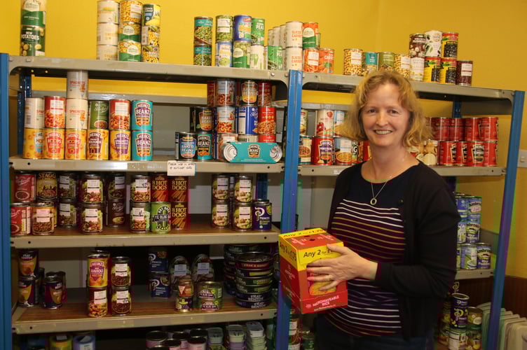 Fiona Cochran, who has been a part-time volunteer at Crediton Foodbank, is currently being inducted to become the new Crediton Foodbank Co-Ordinator.  AQ 6397
