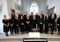 Crediton Singers concert at Yeoford in aid of Ukraine Appeal on May 21