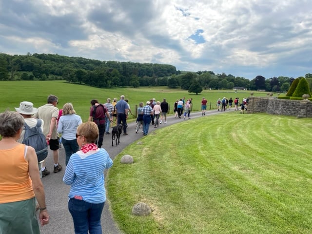 During the Sandford Jubilee Walk.  Photo: M Vallance
