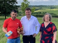 Black Dog Eggs host MP at Cobscombe Farm