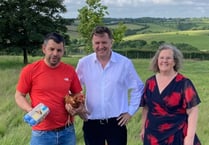 Black Dog Eggs host MP at Cobscombe Farm