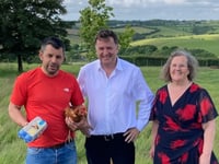 Black Dog Eggs host MP at Cobscombe Farm