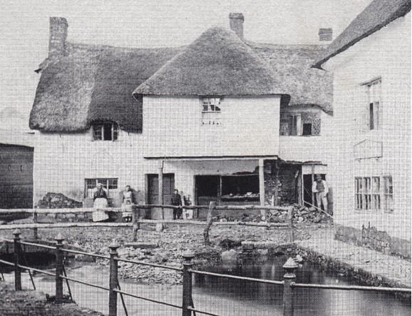 Thorverton Village Green in days gone by.
