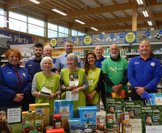 CreditonTesco collected  86 boxes of donated items for  Foodbank
