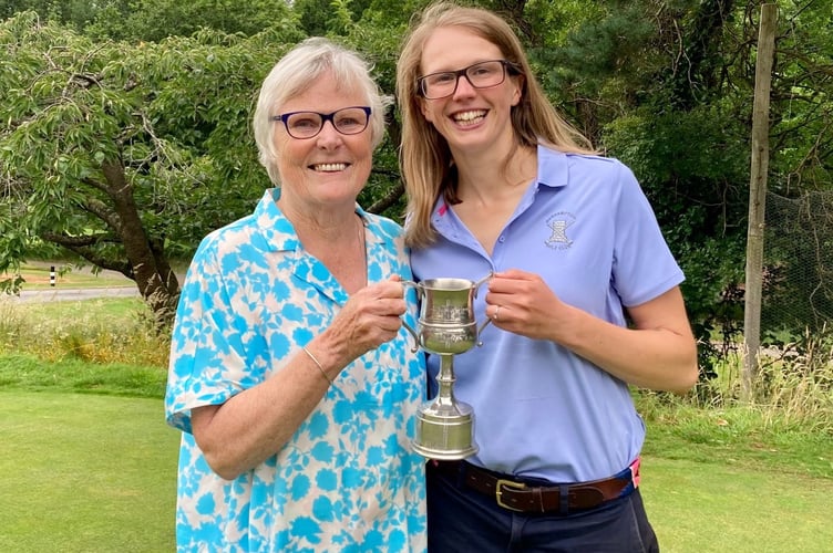 Stacey Ford (right) is the 2022 Ladies Champion at Okehampton Golf Club.
