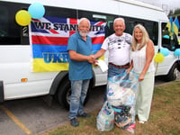 People thanked for donations on Crediton Ukraine aid donation day
