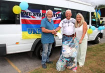 People thanked for donations on Crediton Ukraine aid donation day
