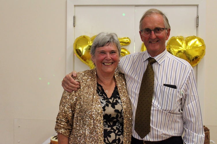 Tony and Carol Price at their golden wedding party.  SR 5780
