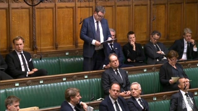 Mel Stride during his tribute to the Queen in the House of Commons.