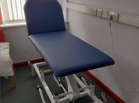 Couch for clinics at Crediton Hospital thanks to League of Friends