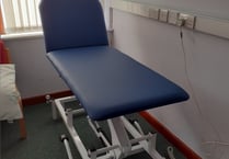 Couch for clinics at Crediton Hospital thanks to League of Friends