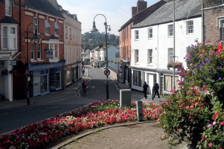 Tiverton Town Centre.