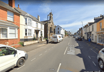 Biker hurt in town centre crash