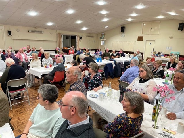 Some of those who attended St Swithun's harvest supper.