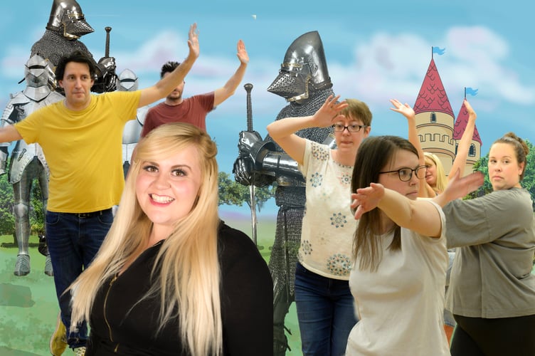 Some of the cast of ‘Spamalot’.