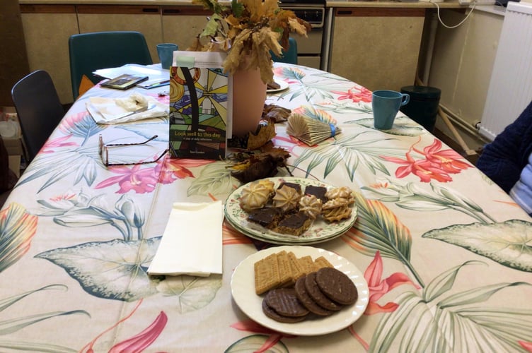 The welcome table at the first Creation Calling.
