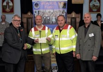 Devon Freemasons donate £1,500 to South West Blood Bikes
