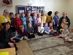 Crediton pre-school children raise £57 for Children in Need

