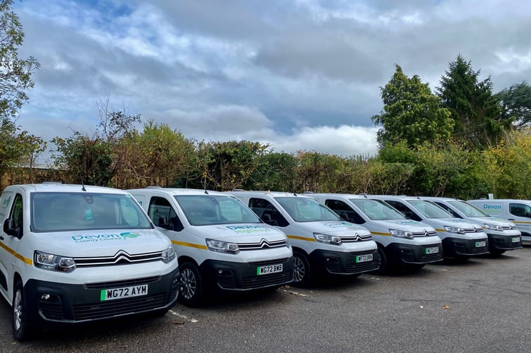 Some of the Devon Highways van replacements.