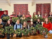 Newton St Cyres YFC members enjoyed wreath making workshop