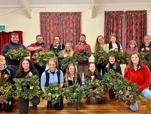 Newton St Cyres YFC members enjoyed wreath making workshop