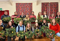 Newton St Cyres YFC members enjoyed wreath making workshop