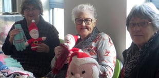 Knitted items raise funds for Crediton surgery League of Friends
