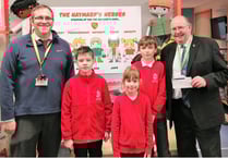 Crediton Masonic Lodge donates £100 to Hayward’s School
