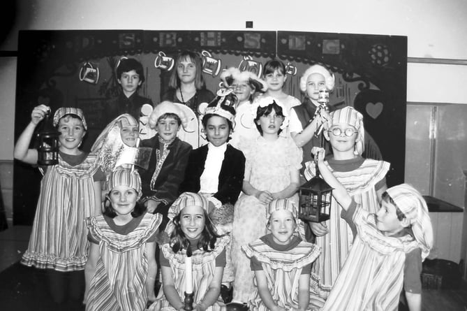 Pupils at Cheriton Bishop Primary School in their Christmas production in December 1992. DSC00988
