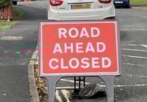 Temporary road closure in Mill Street in Crediton