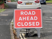 Temporary road closure in Mill Street in Crediton
