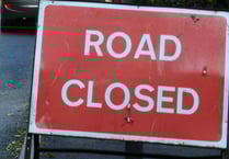 Temporary road closure in Crediton