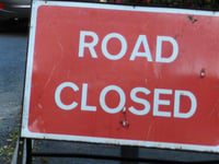 Temporary road closure in Crediton