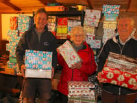 Crediton woman thrilled to send 267 shoeboxes to Moldova and Ukraine
