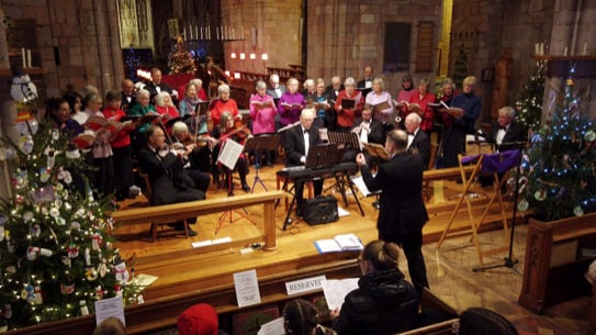 During the North Creedy Choral Society concert in Crediton Parish Church last month.