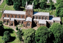 Towards Spring at Crediton Parish Church and Aerial photo offer