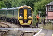 Sheep on railway line near Crediton, say GWR
