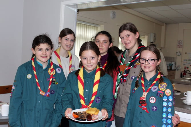 With other members of her Scout Group, is Alice Smith (second from right).  SR 6817
