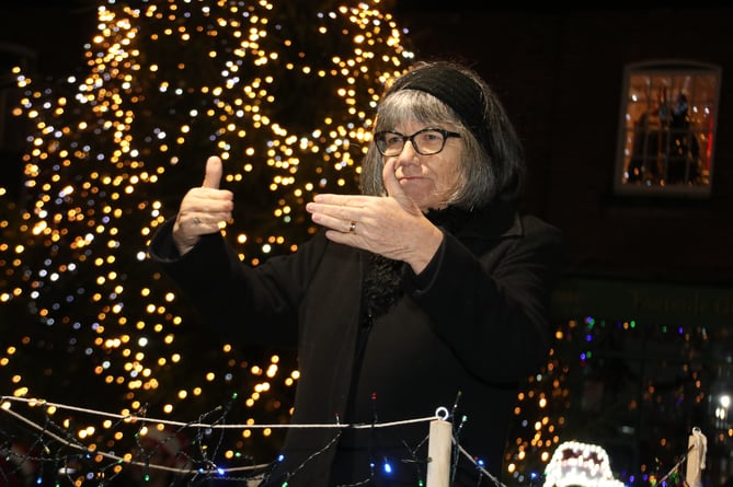 Lesley Rogers at ‘Carols in the Square’ in December.  AQ 9509
