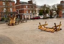 Vandalism overnight on Crediton Town Square