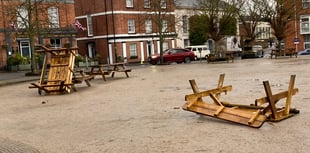 Vandalism overnight on Crediton Town Square