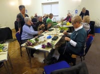 Members enjoyed Crediton Flower Club workshop